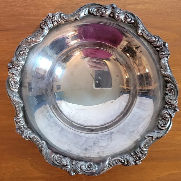 Vintage Towle Silver Plated Brass Bowl Made in USA Candy Dish Nut Bowl - Picture 7 of 13